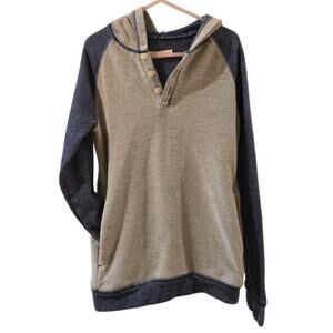 Tucker and Tate Hooded Henley Pullover Shirt Long Sleeve Blue Boys Size 7